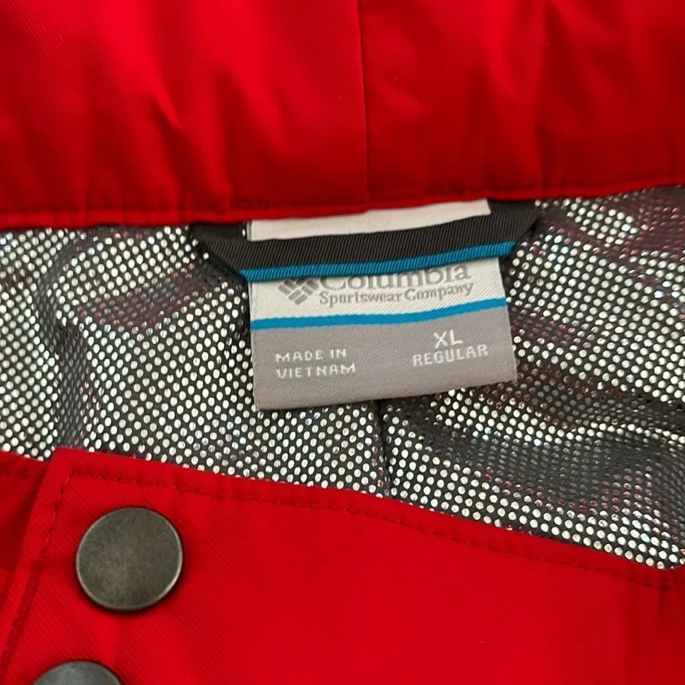Columbia Omni-tech red ski pants, size XL